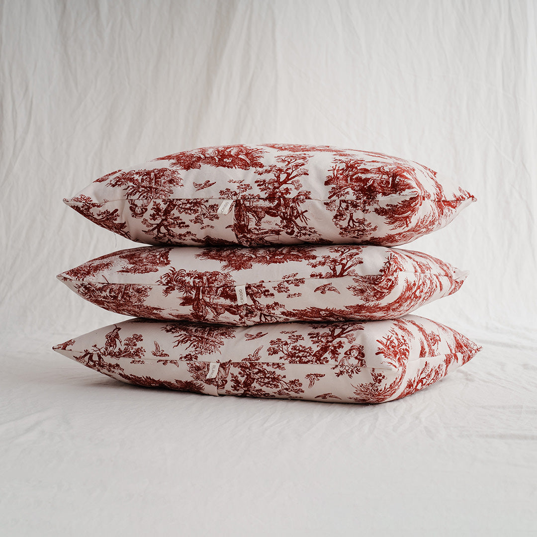 Cojín rojo provincial