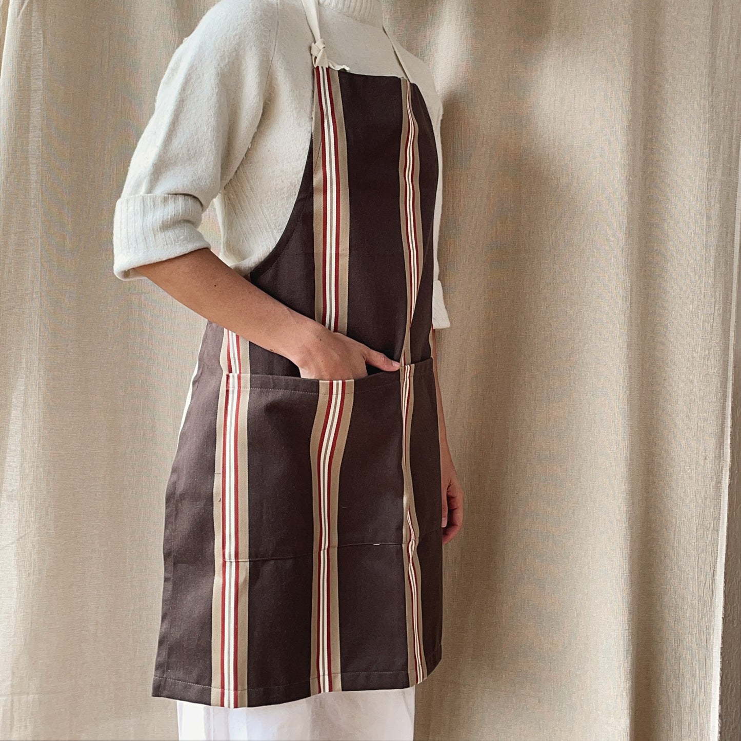 Delantal Rayas Chocolate