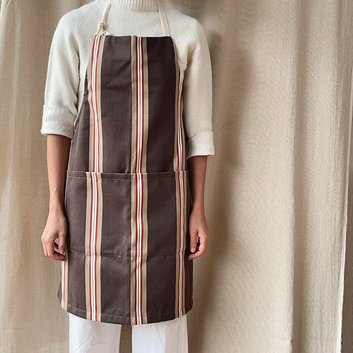 Delantal Rayas Chocolate