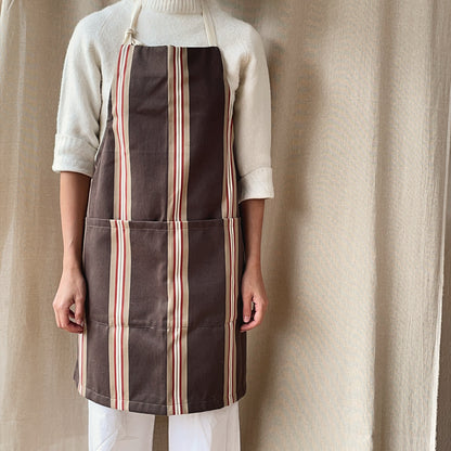 Delantal Rayas Chocolate
