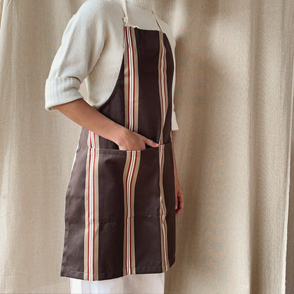 Delantal Rayas Chocolate
