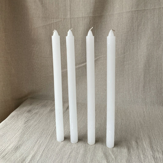 Set velas calma blanco 30 cm (x4)